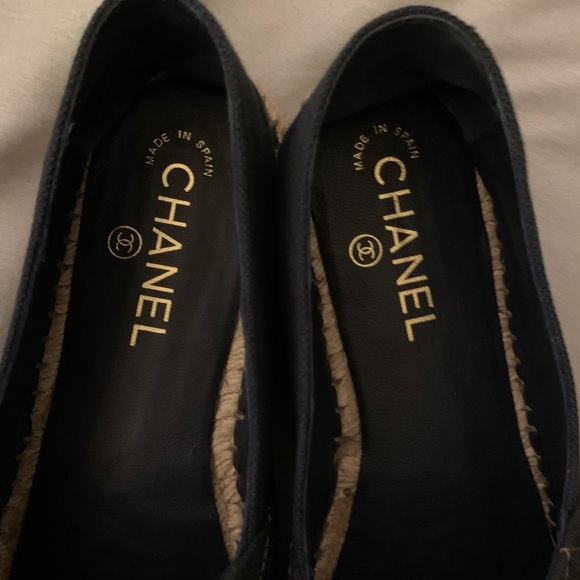 RARE Chanel espadrilles navy green - Picture 4 of 9